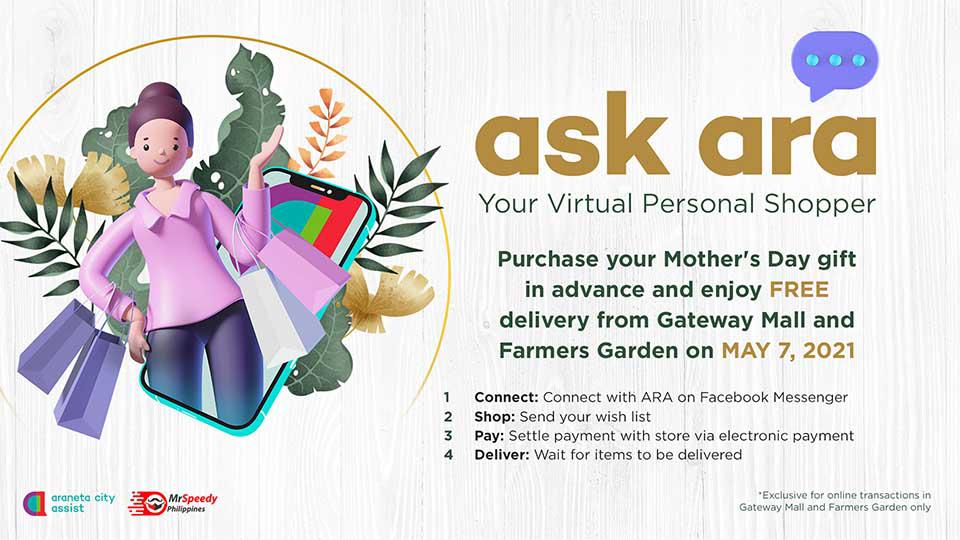 Shop for Mother&#039;s Day gift via Ask Ara on May 7 and enjoy FREE DELIVERY