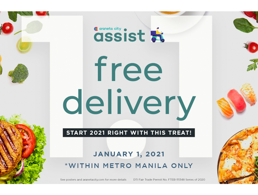 Start the year right with Araneta City&#039;s New Year free delivery treat